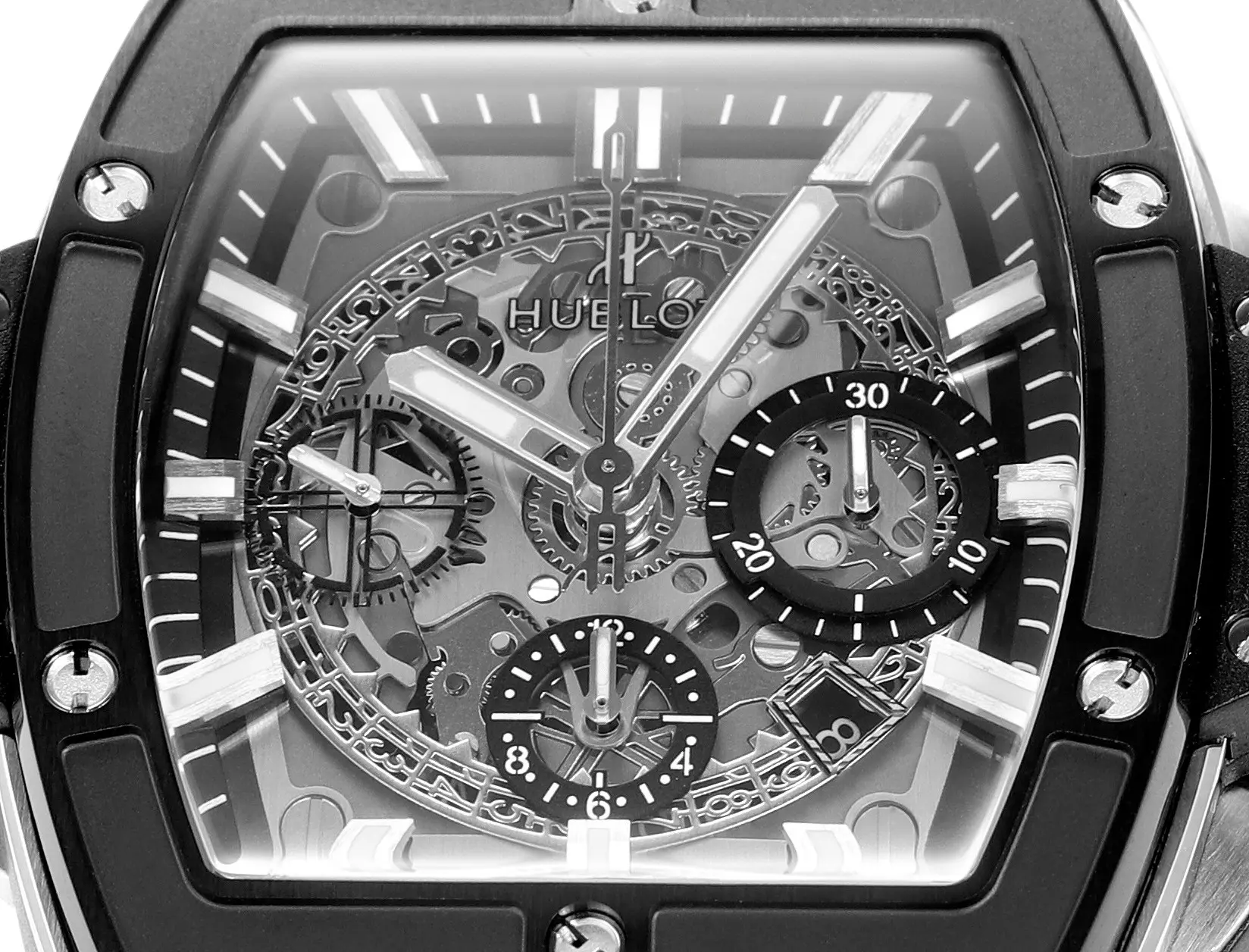 Functional GS Factory HUBLOT Spirit of Big Bang Black & Silver Limited Edition Watch – Model 642.NX.0170.RX with Rubber Strap – Best Replica Watch 5842